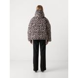 Lollys Laundry - Luipaardprint Jas met Capuchon - Bruin - Dames