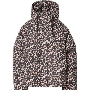 Lollys Laundry - Luipaardprint Jas met Capuchon - Bruin - Dames