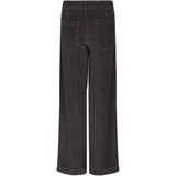 Lollys Laundry - Wide Leg - Casual Broek - Donkerbruin - Regular Waist