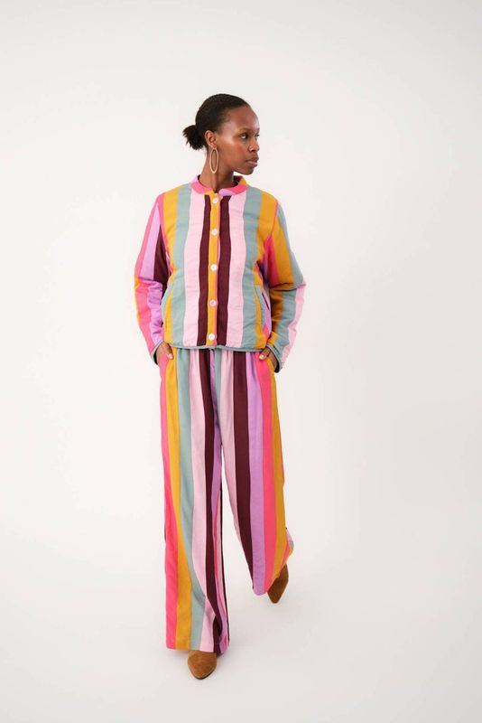 Lollys Laundry - Jasje - Multi - Dames - Lange Mouwen - Ronde Hals - Met Zakken