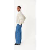 Lollys Laundry - Blouse - Crème - 100% Viscose - Rechte Mouwen - Klassieke Kraag