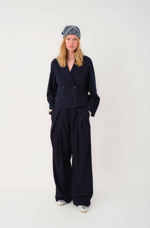 Lollys Laundry - ZolaLL - Wide Leg Pantalon - Blauw