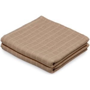 Cam Cam hydrofiele doeken set van twee 70x70 - camel/bruin