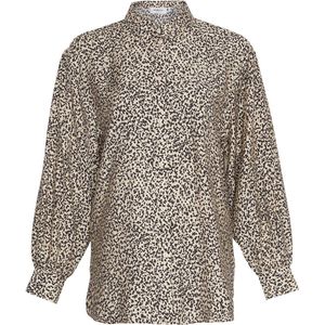 Moss Copenhagen - Saloma Ladonna AOP - Dameshemd - Beige - 82% Viscose, 18% Polyamide