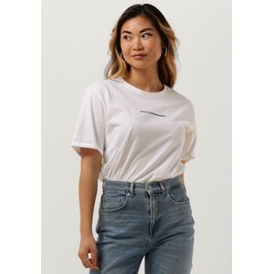 MSCH Copenhagen Terina Organic Small Logo Tee Tops T-shirts Dames - Shirt - Wit