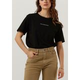 MSCH Copenhagen Terina Organic Small Logo Tee Tops T-shirts Dames - Shirt - Zwart