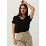 MSCH Copenhagen Mschfenya Modal V Neck Tee Tops T-shirts Dames - Shirt - Zwart
