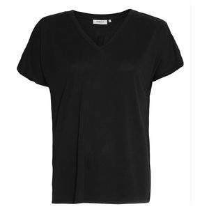 MSCH Copenhagen Mschfenya Modal V Neck Tee Tops T-shirts Dames - Shirt - Zwart