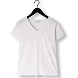 MSCH Copenhagen Mschfenya Modal V Neck Tee Tops T-shirts Dames - Shirt - Ecru
