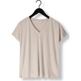 MSCH Copenhagen Mschfenya Modal V Neck Tee Tops T-shirts Dames - Shirt - Zand