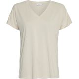MSCH Copenhagen Mschfenya Modal V Neck Tee Tops T-shirts Dames - Shirt - Zand