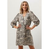 Blousejurk - Dierenprint - Lyocell - Driekwart Mouw - Gedrapeerd