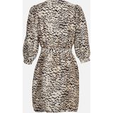 Blousejurk - Dierenprint - Lyocell - Driekwart Mouw - Gedrapeerd