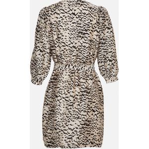 Blousejurk - Dierenprint - Lyocell - Driekwart Mouw - Gedrapeerd