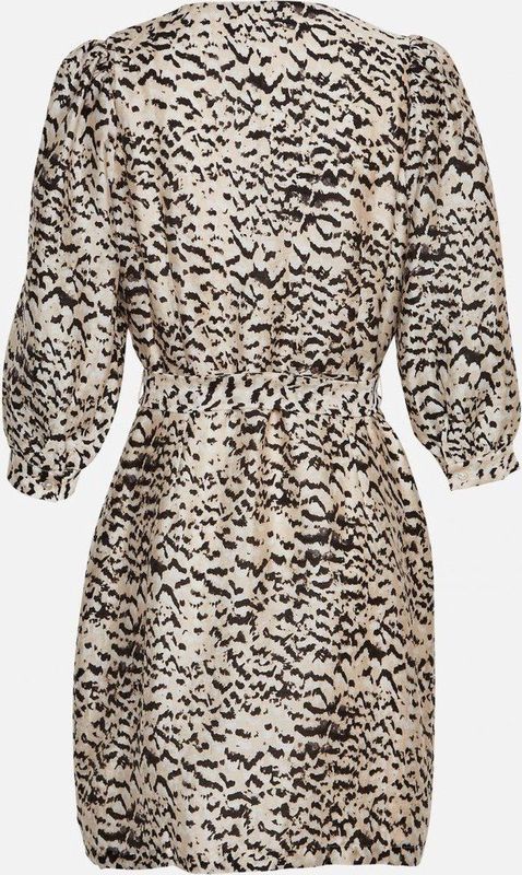 Blousejurk - Dierenprint - Lyocell - Driekwart Mouw - Gedrapeerd