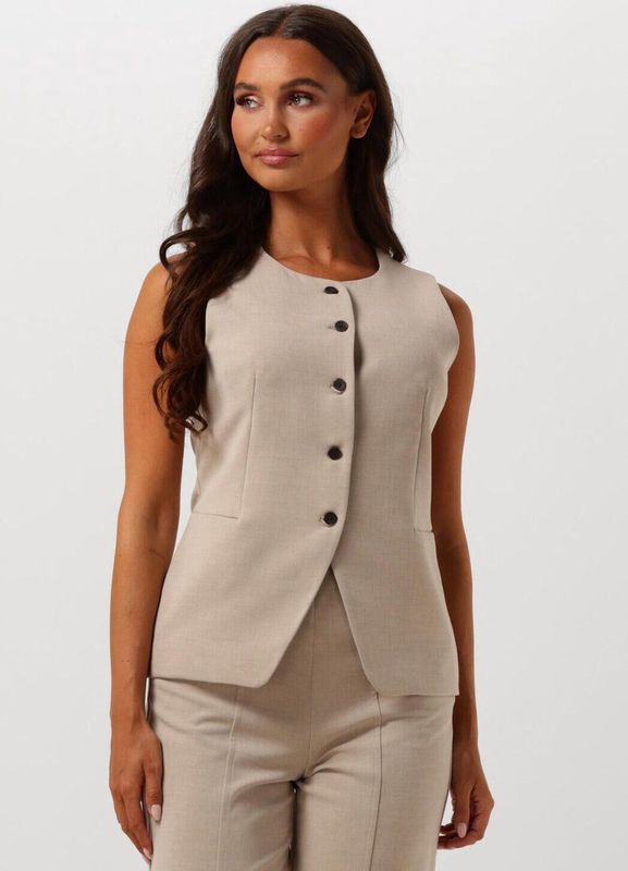 MSCH Copenhagen Mschmirabelle Michelle Vest Blazers Dames - Zand - Maat S/M