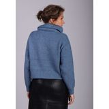 Lichtblauwe gebreide trui met halve rits Gyetta - MSCH Copenhagen