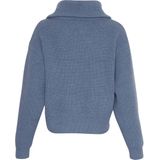 Lichtblauwe gebreide trui met halve rits Gyetta - MSCH Copenhagen