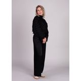 Zwarte satijnlook glanzende pantalon Ulla - MSCH Copenhagen