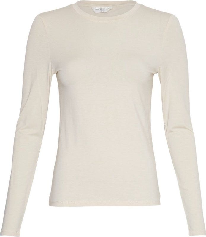 Beige longsleeve met ronde hals Betrina - MSCH Copenhagen