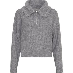 MSCH Copenhagen Mschgytta Zip Pullover Truien & vesten Dames Sweater Hoodie Vest Bruin