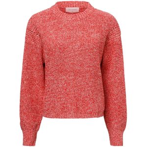 Moss Copenhagen - Wille - Gebreide Trui - Bicolor - Rood en Wit