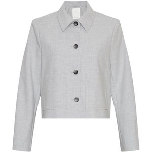 Moss Copenhagen Blazer - Lichtgrijs met Donkere Knopen