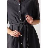 MSCH COPENHAGEN - Pennie Ginia - Jurk - Groen - Linnen/Viscose - Knielang