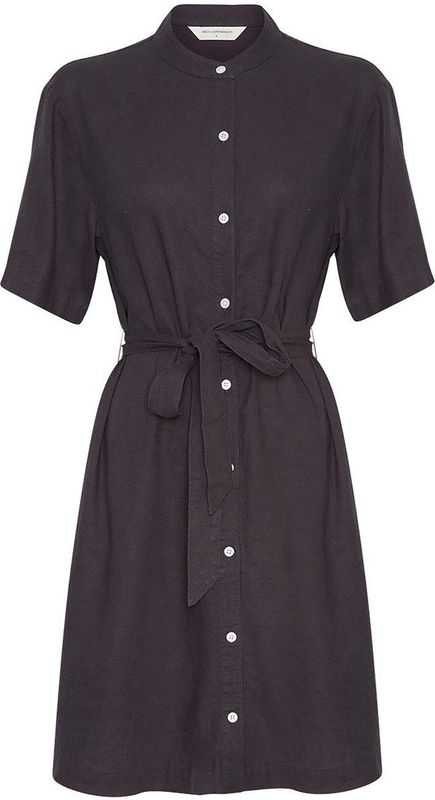 MSCH COPENHAGEN - Pennie Ginia - Jurk - Groen - Linnen/Viscose - Knielang