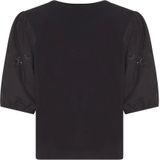 MSCH Copenhagen - Cebrina Top - Zwart - Katoenmix - 2/4 Mouwen - Ronde Hals
