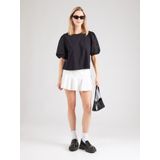 MSCH Copenhagen - Cebrina Top - Zwart - Katoenmix - 2/4 Mouwen - Ronde Hals