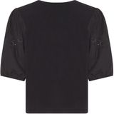 MSCH Copenhagen - Cebrina Top - Zwart - Katoenmix - 2/4 Mouwen - Ronde Hals