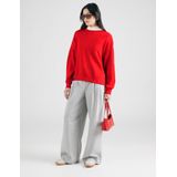 Sweatshirt - Dalvina - Effen - Lange Mouw - Losse Pasvorm