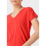 MSCH Copenhagen Mschfenya Modal V Neck Tee - Oranje - Dames T-shirt