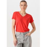 MSCH Copenhagen Mschfenya Modal V Neck Tee - Oranje - Dames T-shirt