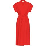Moss Copenhagen - Mschimila Selia SS Dress - Midi Jurk - Rood