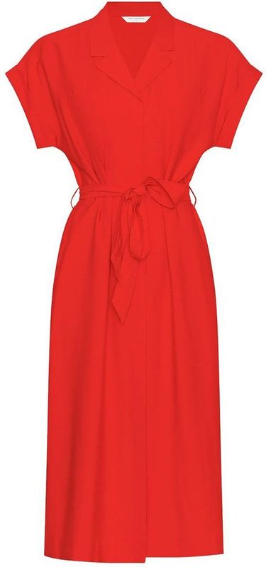 Moss Copenhagen - Mschimila Selia SS Dress - Midi Jurk - Rood