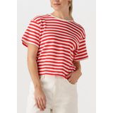 MSCH Copenhagen - Mschkemba Bahara Ss Pullover - Top - Rood - Streep