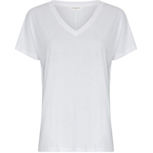 Fenya - Modal Neck Tee - Bright White - T-shirt