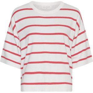 Gebreide Trui - Gestreept - Knitwear - Ronde Hals - Losse Pasvorm