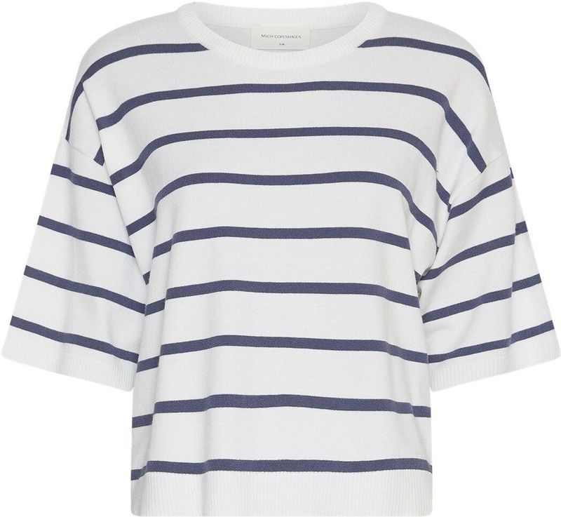 Moss Copenhagen - Geanine Rachelle - Gebreide Trui - Gestreept - Korte Mouwen