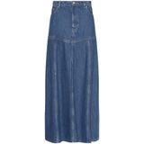 MSCH Copenhagen - MSCHLaurentine Rue - Denim Rok - Blauw - Slanke Pasvorm - Maxi Lengte