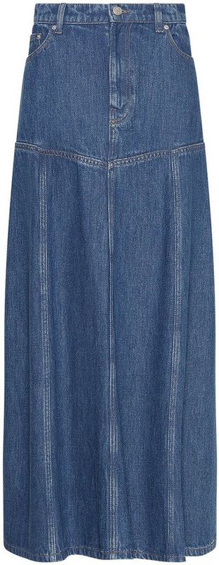 MSCH Copenhagen - MSCHLaurentine Rue - Denim Rok - Blauw - Slanke Pasvorm - Maxi Lengte