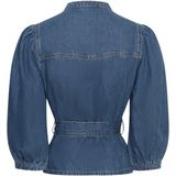 Moss Copenhagen - Rylan Elena - Blouse - Blauw - 3/4 Mouwen