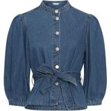 Moss Copenhagen - Rylan Elena - Blouse - Blauw - 3/4 Mouwen