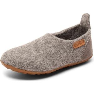 Bisgaard jongens wollen basic slippers, grijs, 34 EU