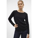 Vero Moda Rundhalspullover »VMCARE STRUCTURE LS O-NECK BLOUSE«, aus Bio-Baumwolle