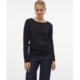 Vero Moda Trui Vmcare Structure Ls O-neck Blou Noo 10136644 Black Dames