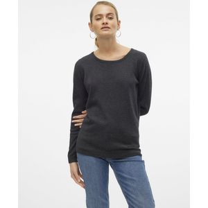 VERO MODA - VMCARE STRUCTURE LS O-hals Pullover - Blauw - 100% Katoen