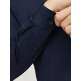 Jack & Jones Heren Overhemd Jjprparma T-shirt L/S - Katoen, Ademend, Zwart